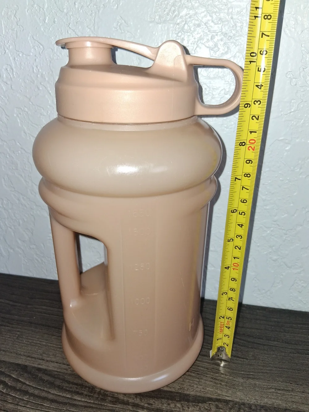 HydroJug Classic 73 oz Water Bottle Jug Nude Tan Soft Matte Plastic Flip Cap